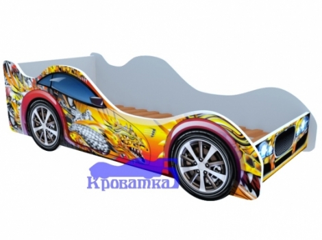 Кроватка красно-желтый дракон